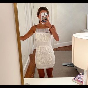Top shop white lace dress